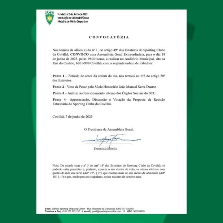 Assembleia Geral Extraordinária
