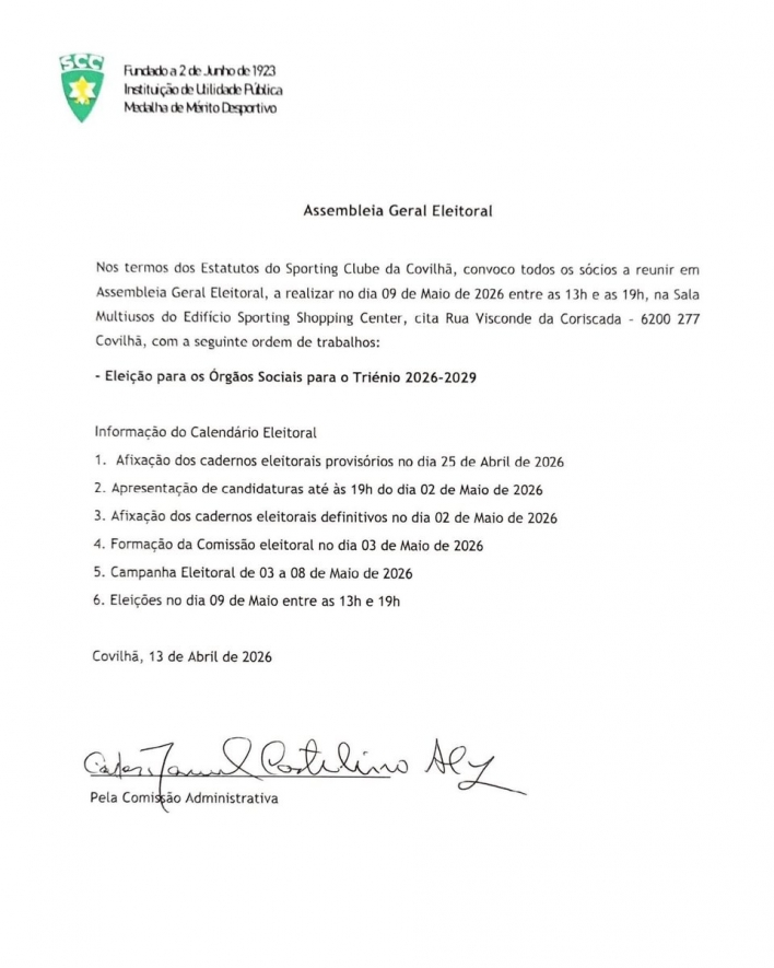 Convocat&oacute;ria Eleitoral