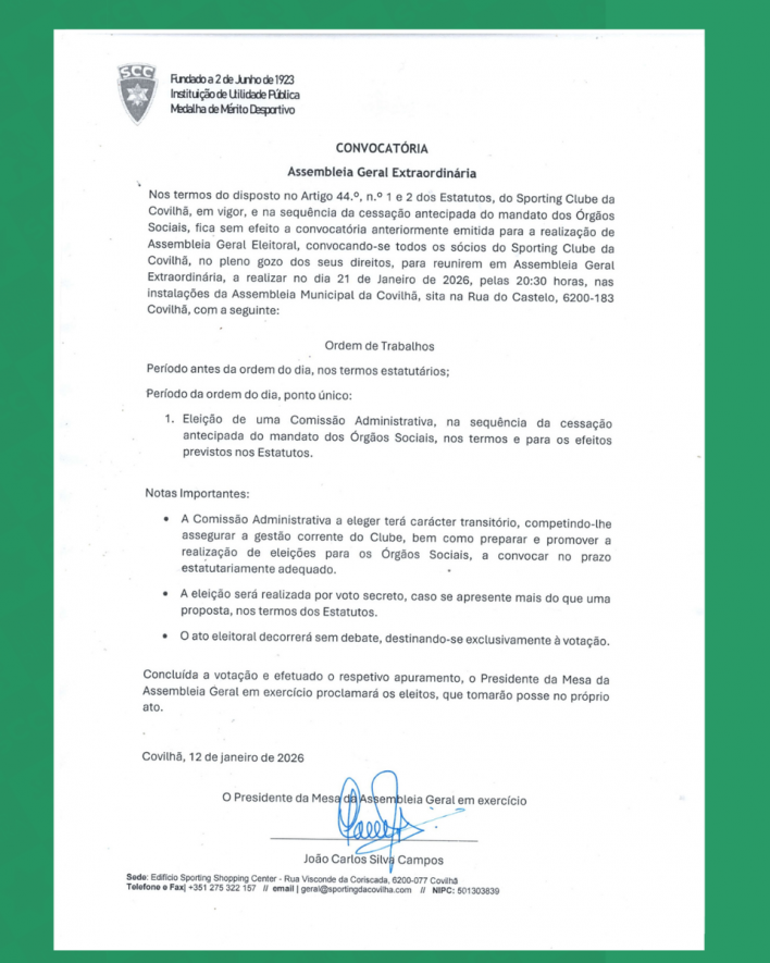 Assembleia Geral Extraordin�ria 