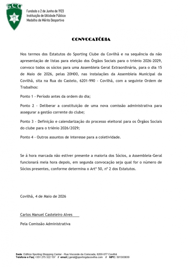 Assembleia Geral Extraordin�ria 