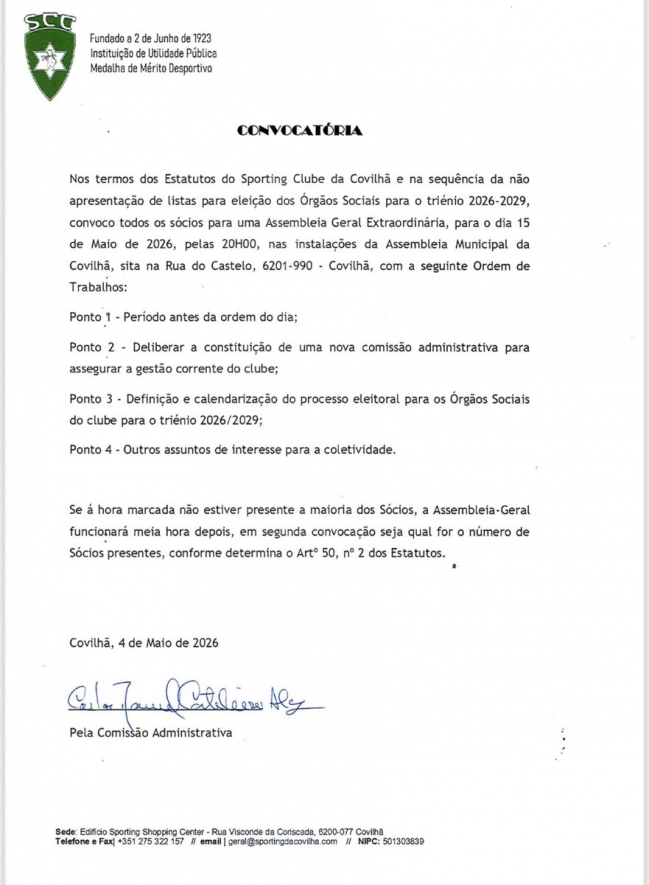 Assembleia Geral Extraordin�ria 