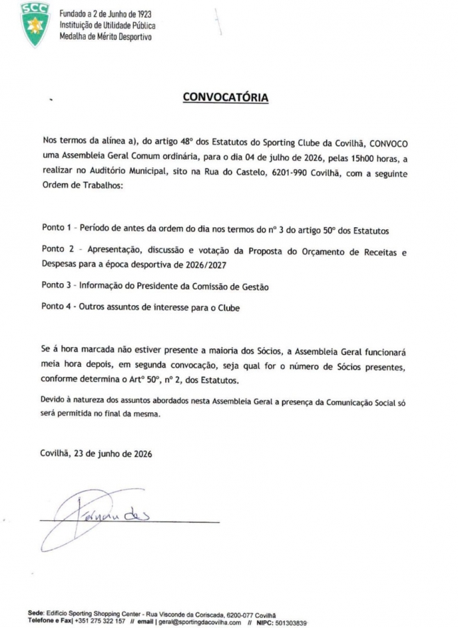 Convocat�ria 